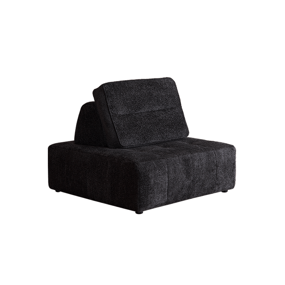 9-Layer Black Mousse Floor Modular Sofa Module A