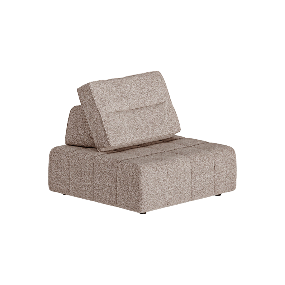 9-Layer Khaki Mousse Floor Modular Sofa Module A