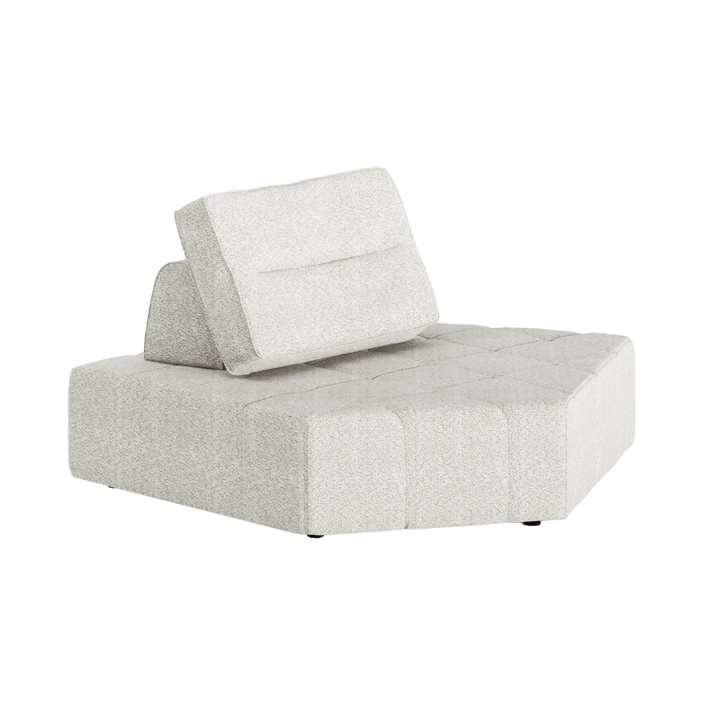 9-Layer White Mousse Floor Modular Sofa Module C