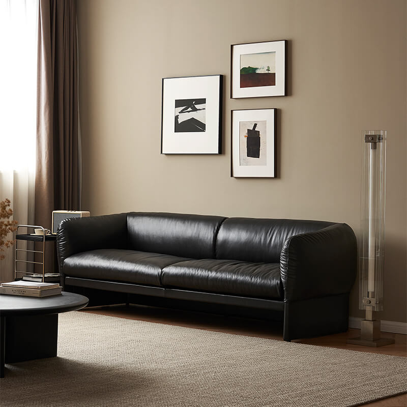Artistic Furniture Tulip Sofa Top-Grain Leather Couch