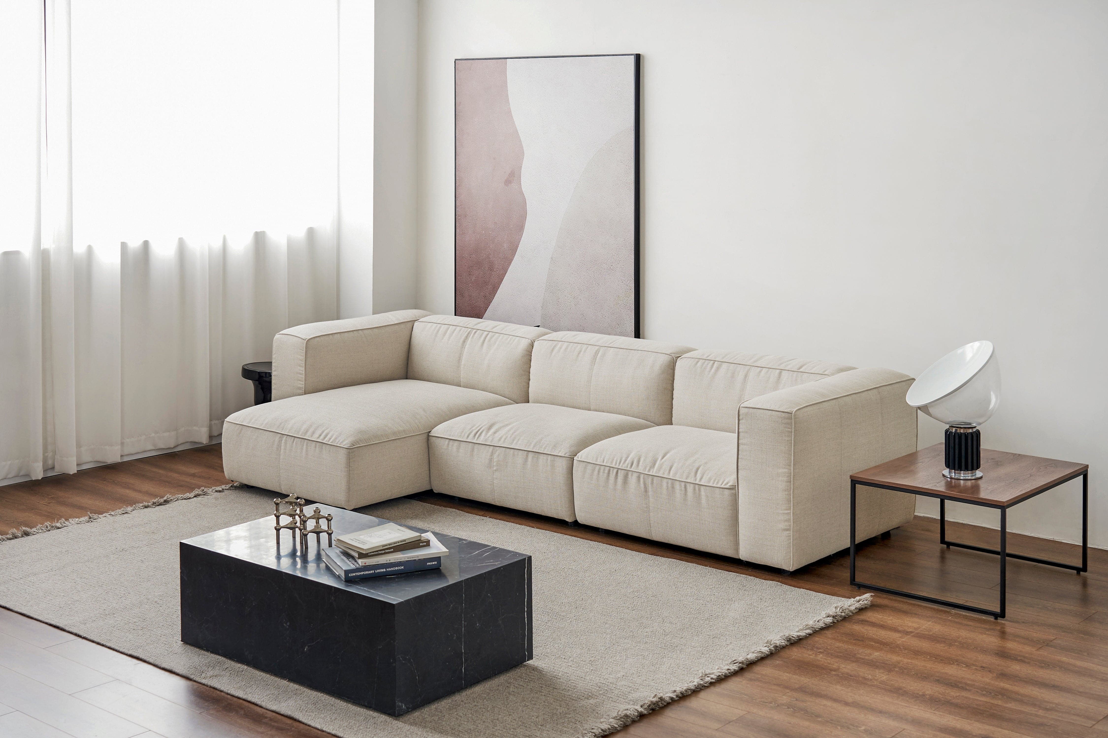 Butter Sofa Soft, L-Shaped Sectional with Chaise - grado