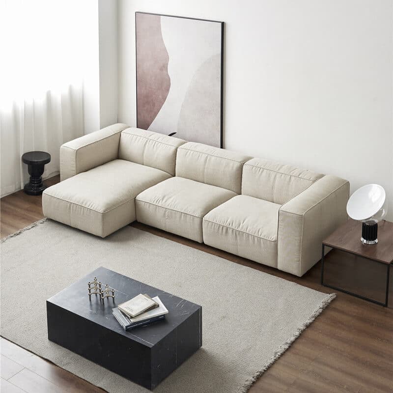Butter Sofa Soft, L-Shaped Sectional with Chaise - grado