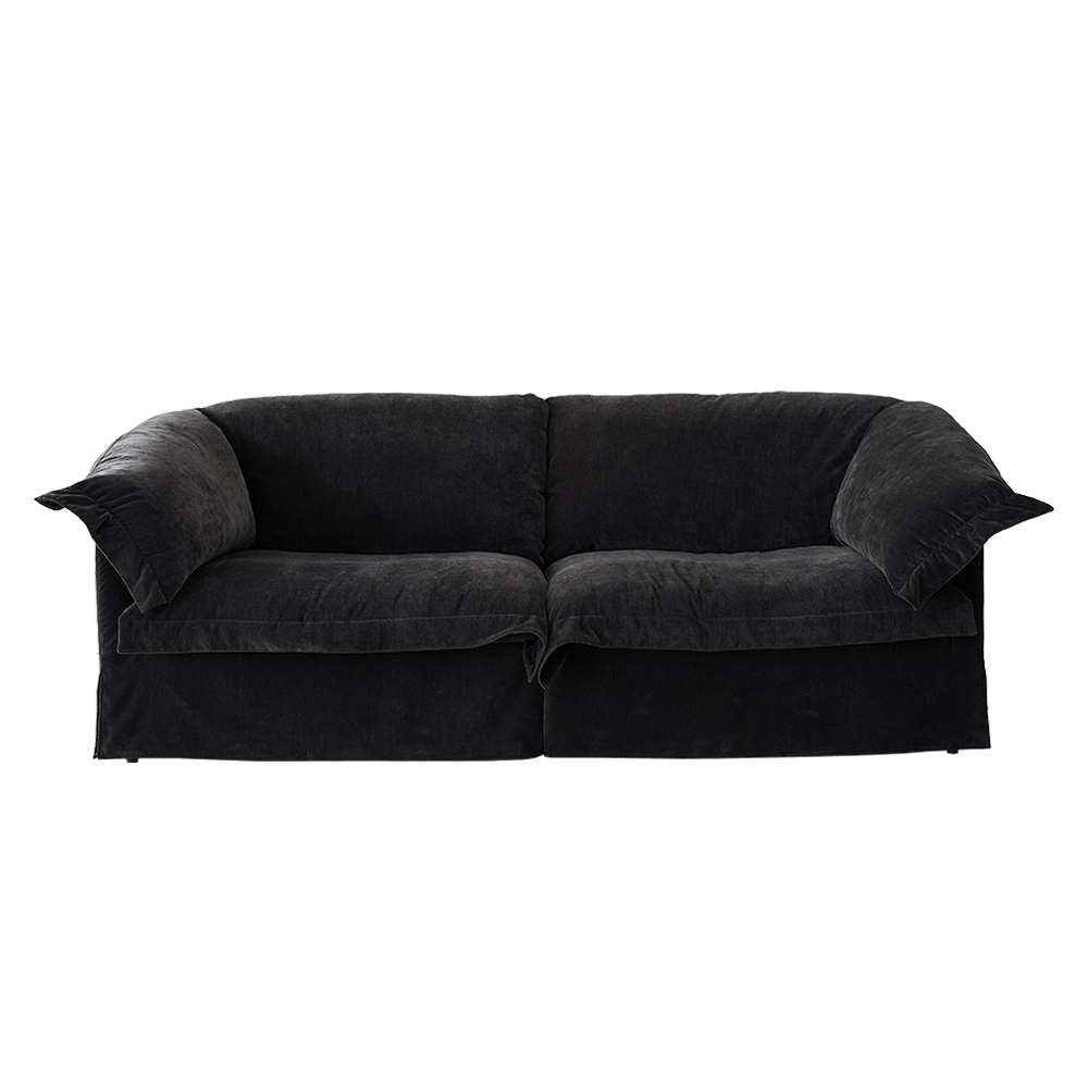 Dreamland Black Sectional Washable Sofa