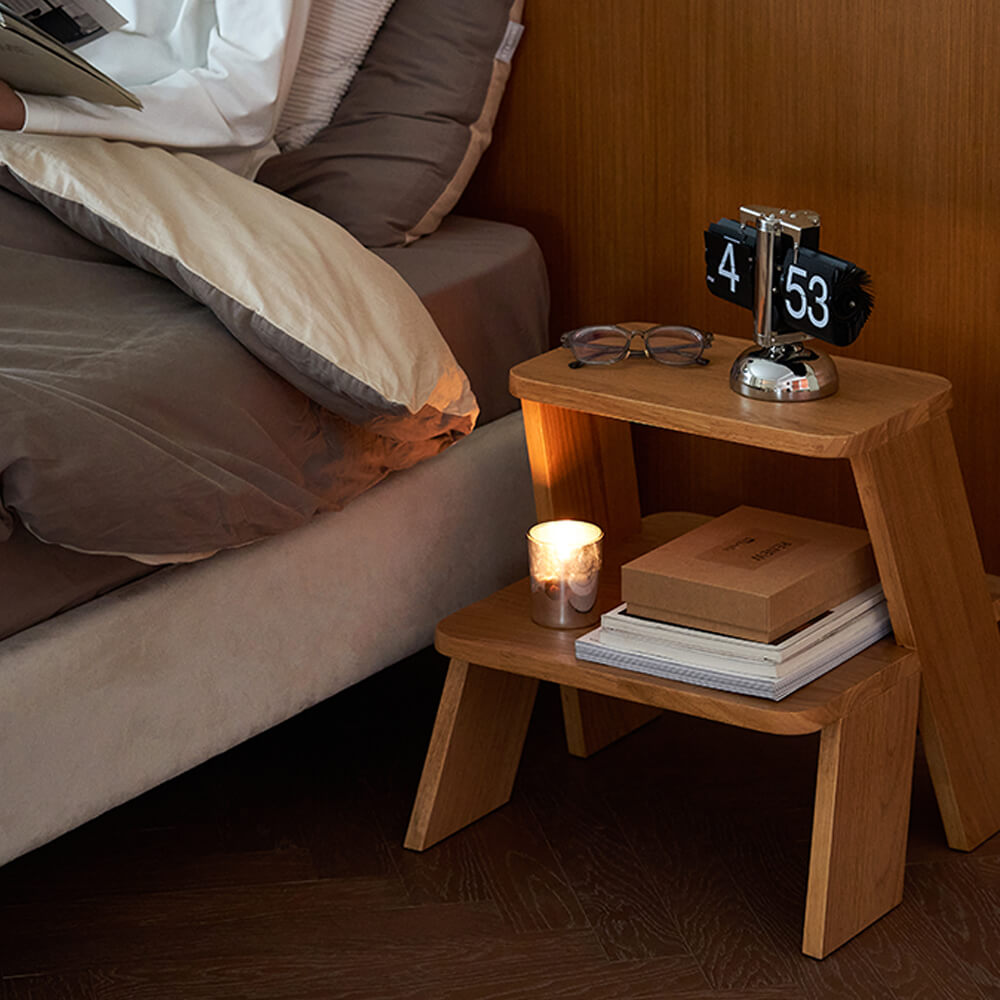 Fido Wood Stepstool 2 Step as nightstand