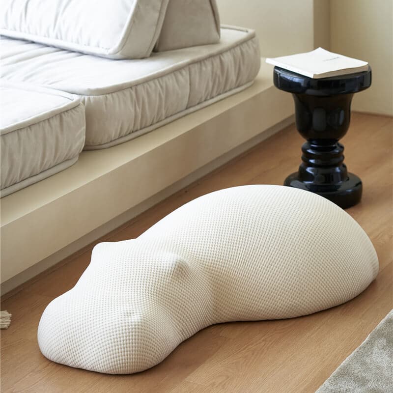 Hippo Pouf White Ottoman