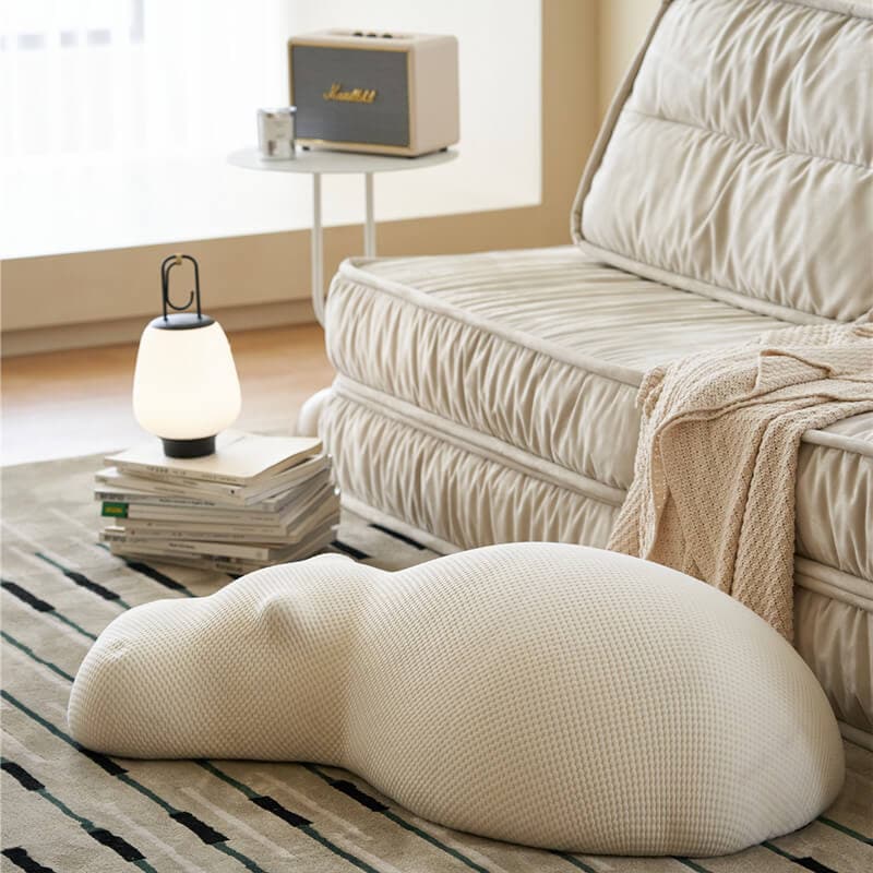 Hippo Pouf White Ottoman