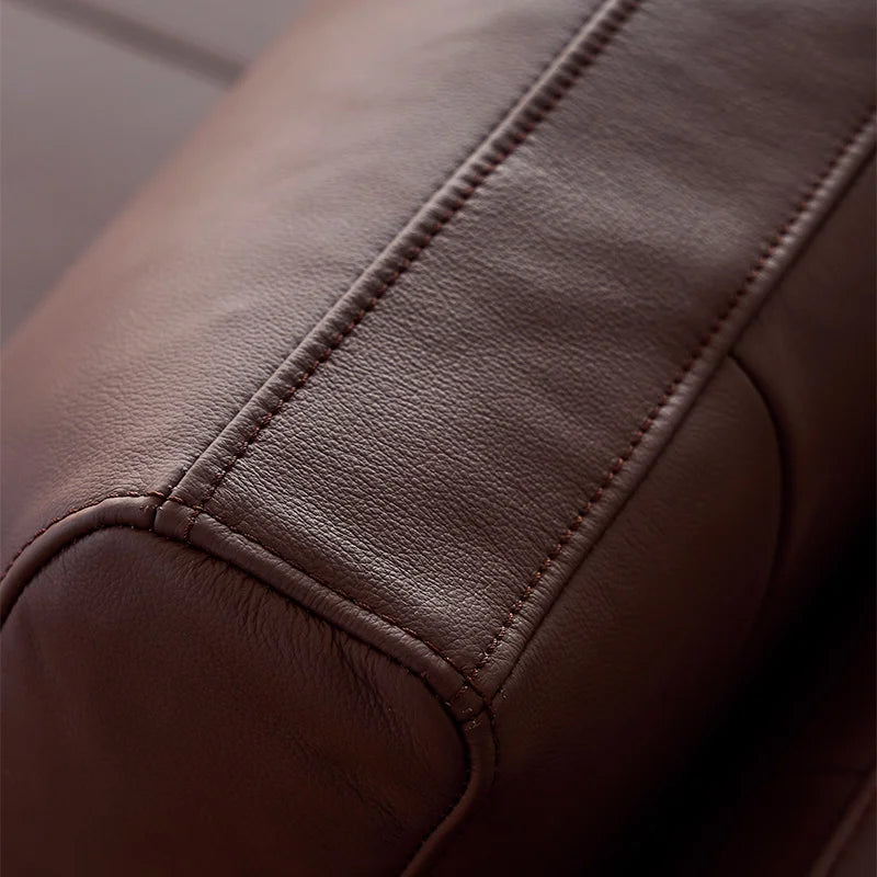 Houghton Leather Bauhaus Sofa Stainless steel legs