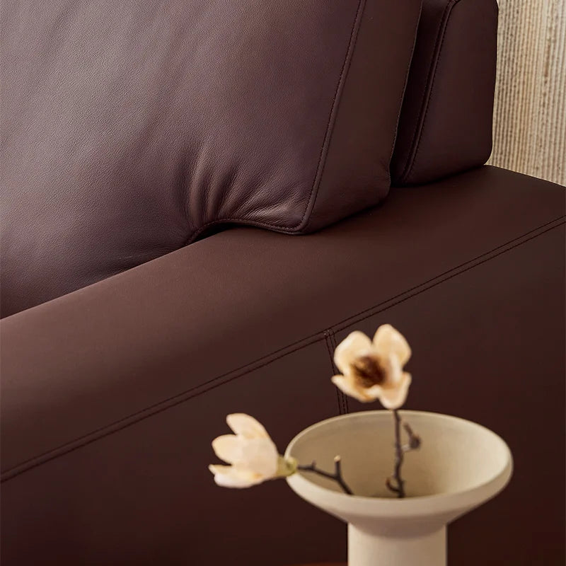 Houghton Leather Bauhaus Sofa Stainless steel legs