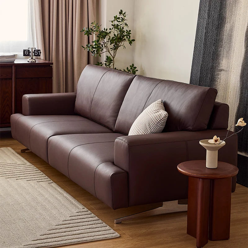 Houghton Leather Bauhaus Sofa Stainless steel legs