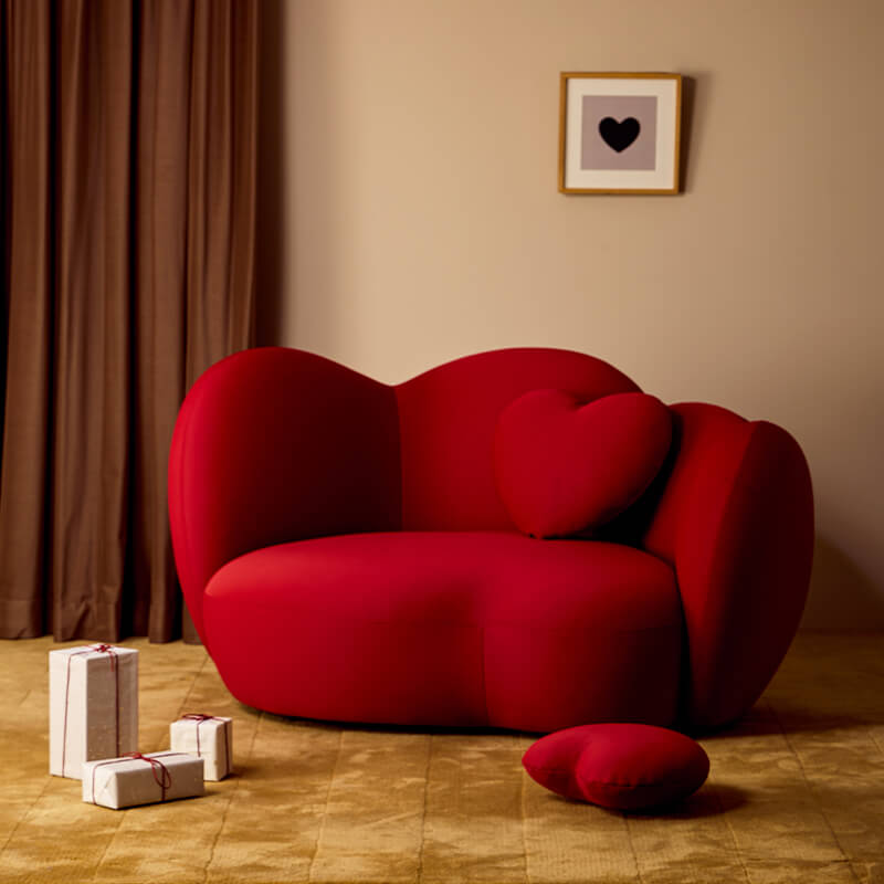 Modern Love Heart Loveseat Cuddle Sofa