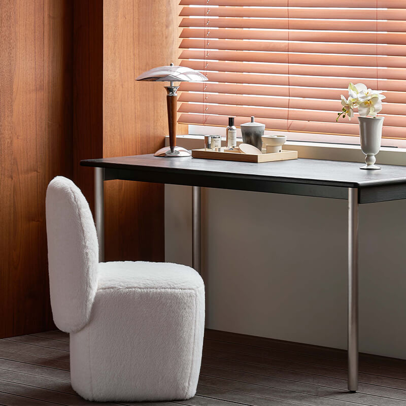 White Vanity Chair With Back