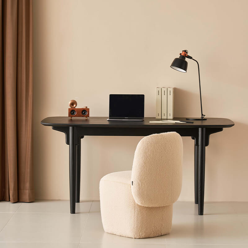 faint yellow Vanity Chair With Back