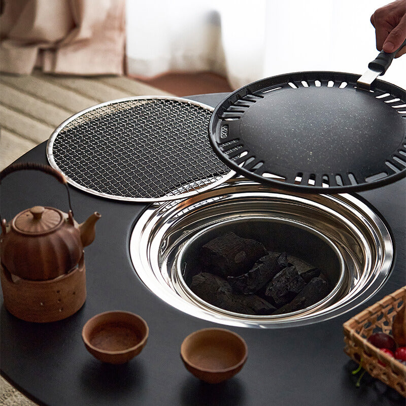 Round Barbecue Grill Table