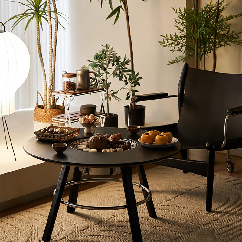 Round Barbecue Grill Table