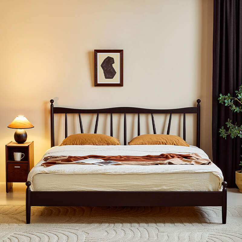 Solar Bed Frame Solid Wood