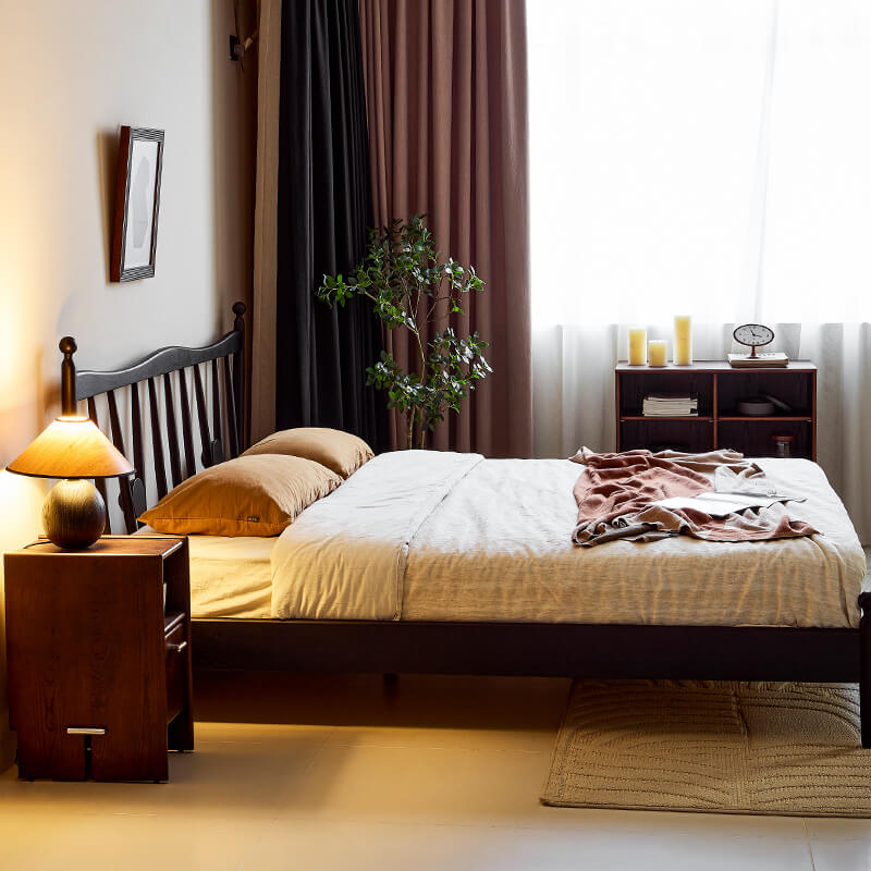 Solar Bed Frame Solid Wood