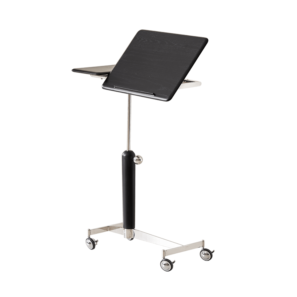 black wooden book stand for reading