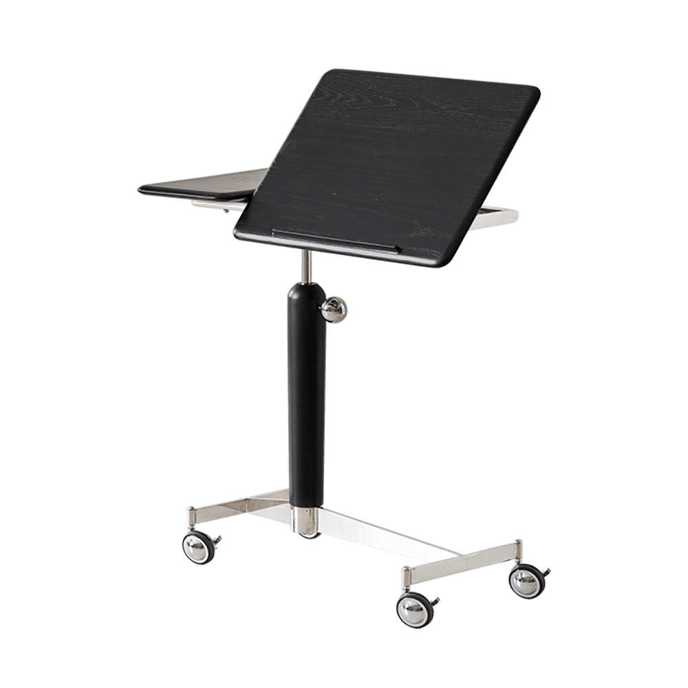 black wooden book stand for reading