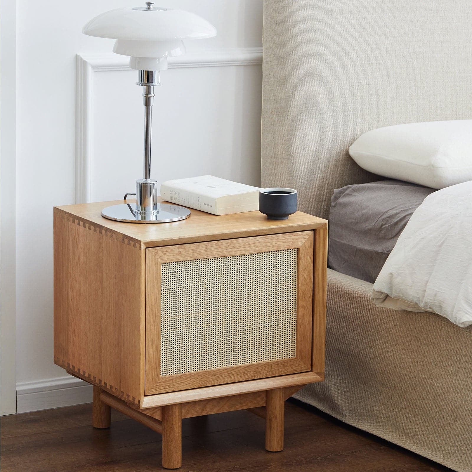 Torii Nightstand / Woven Rattan Door - grado