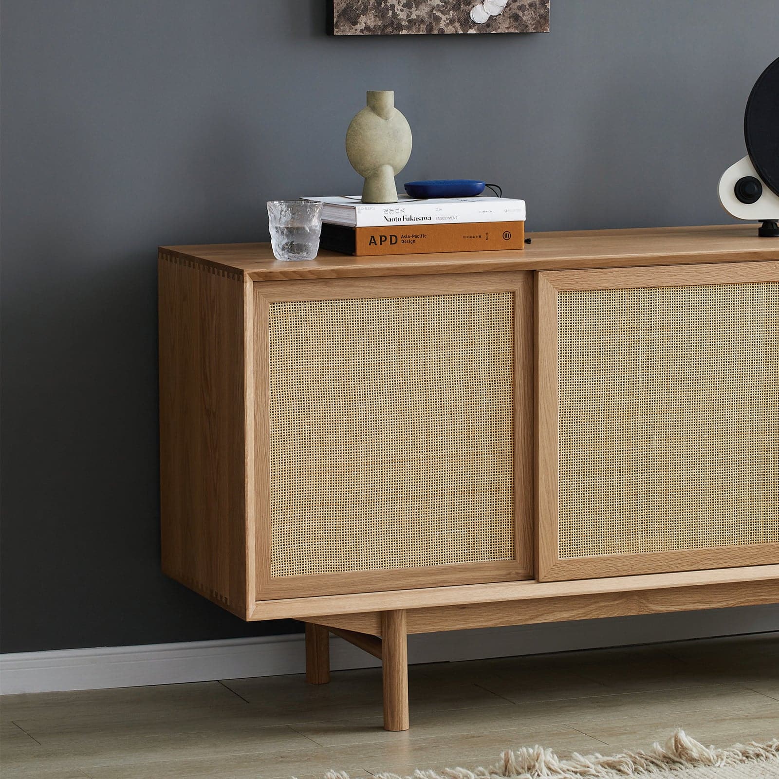 Torii Sideboard with Woven Rattan Doors and Drawers14