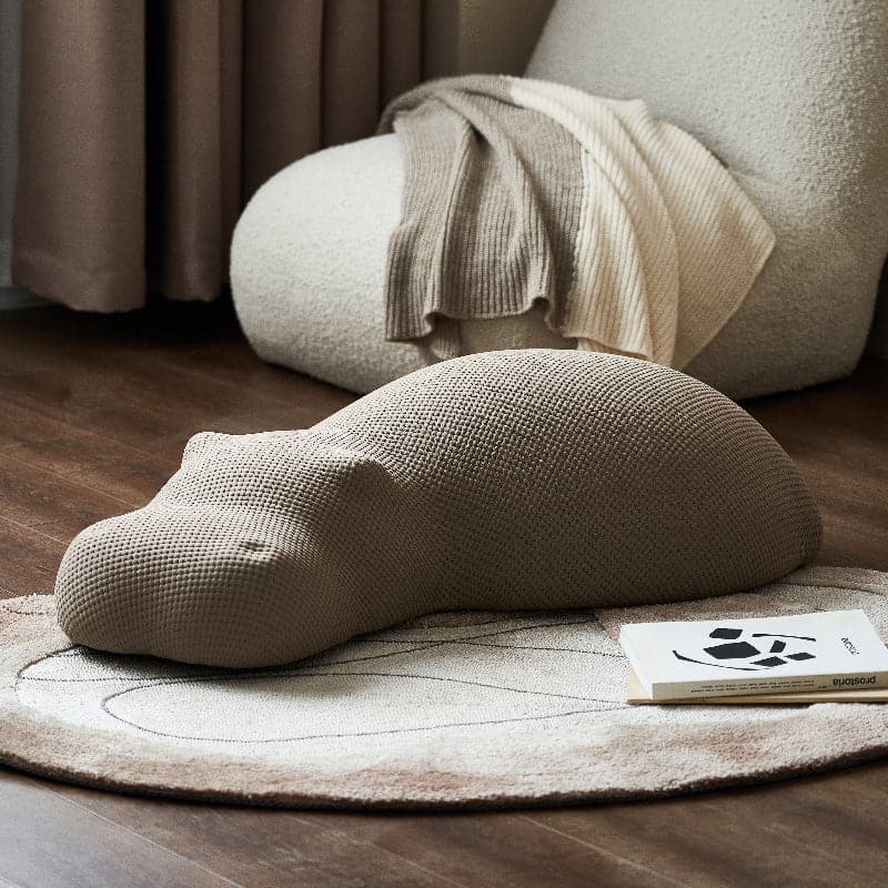 Hippo Pouf Brown Ottoman