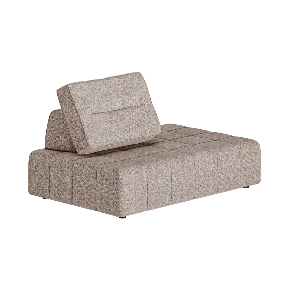 9-Layer Khaki Mousse Floor Modular Sofa Module B