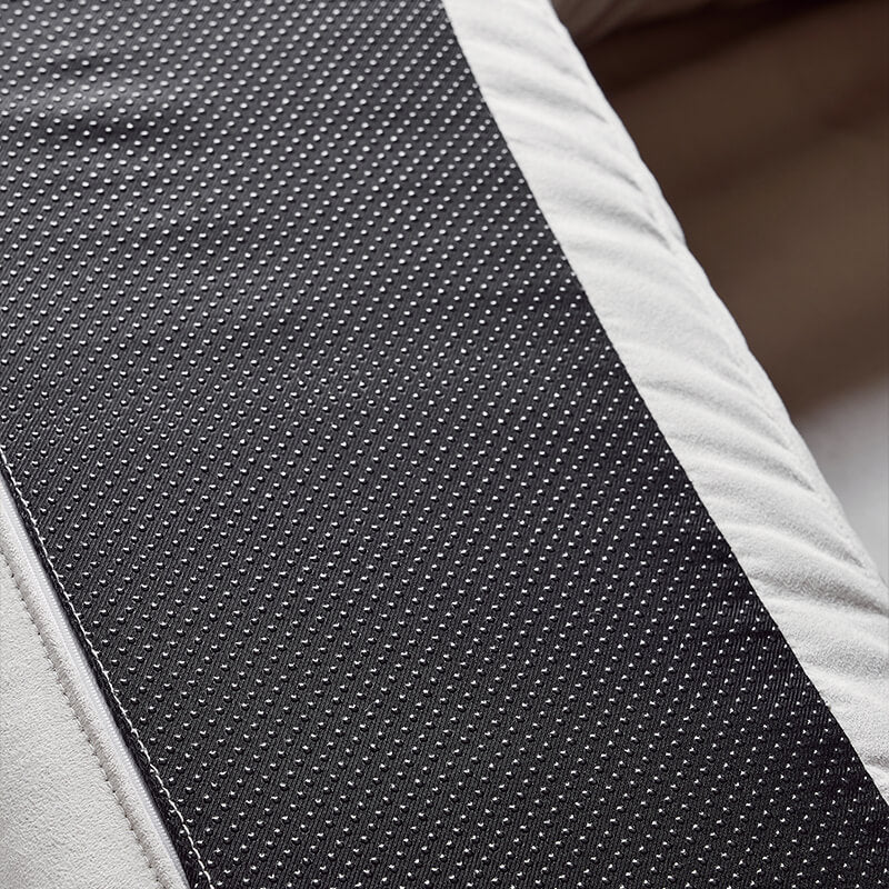 Anti-slip grip fabric under the backrests