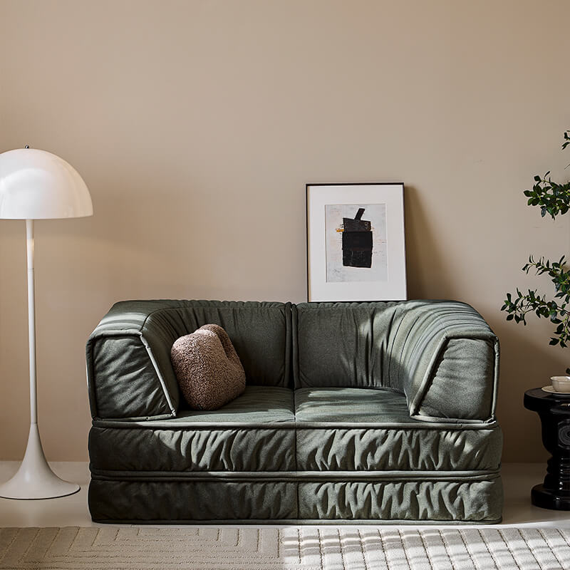 Green Custom Modular Floor Sofa Bed