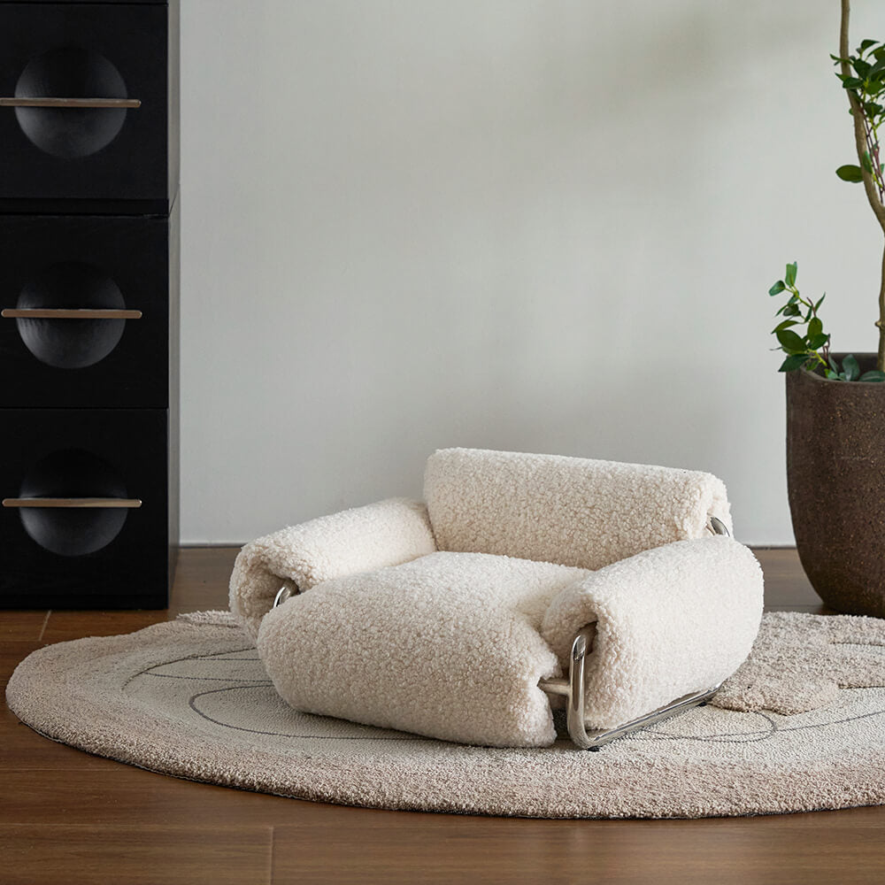Roll Pet Bed Sofa Washable Elevated Dog Bed