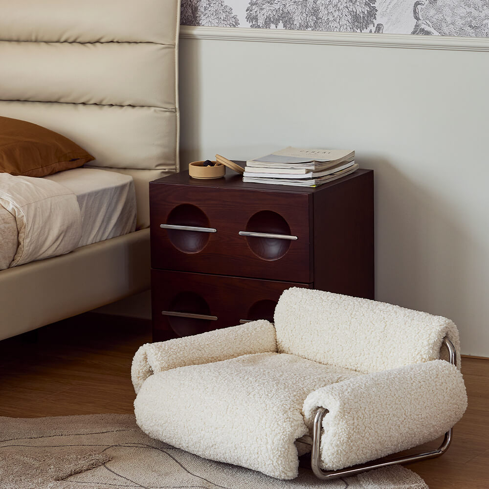 Roll Pet Bed Sofa Washable Elevated Dog Bed