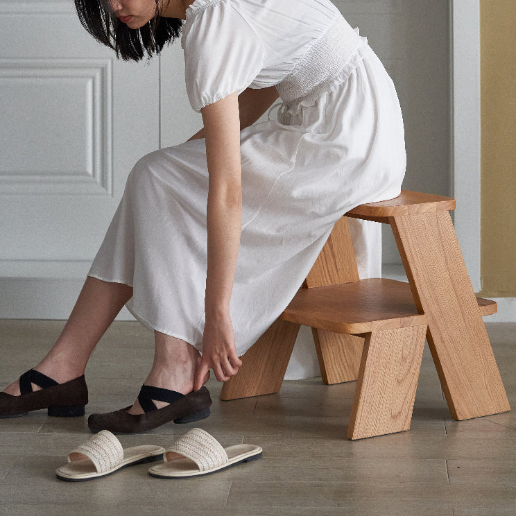 Fido Wood Stepstool 2 Step for Bedroom Kithchen