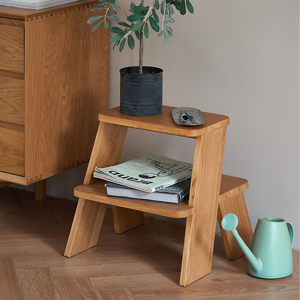Fido Wood Stepstool 2 Step for Bedroom Kitchen | gradodesign