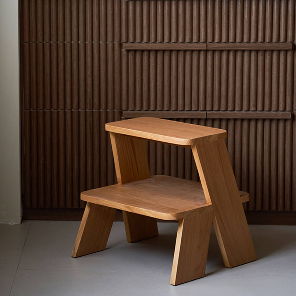 Fido Wood Stepstool 2 Step for Bedroom Kitchen | gradodesign