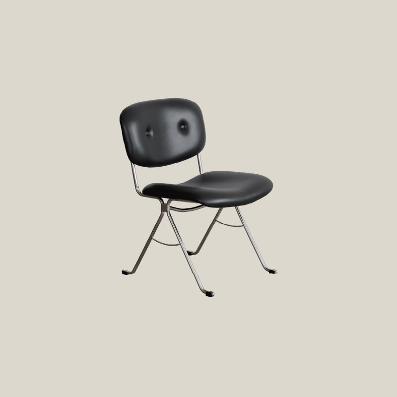 modern black leather dining chair bauhaus style