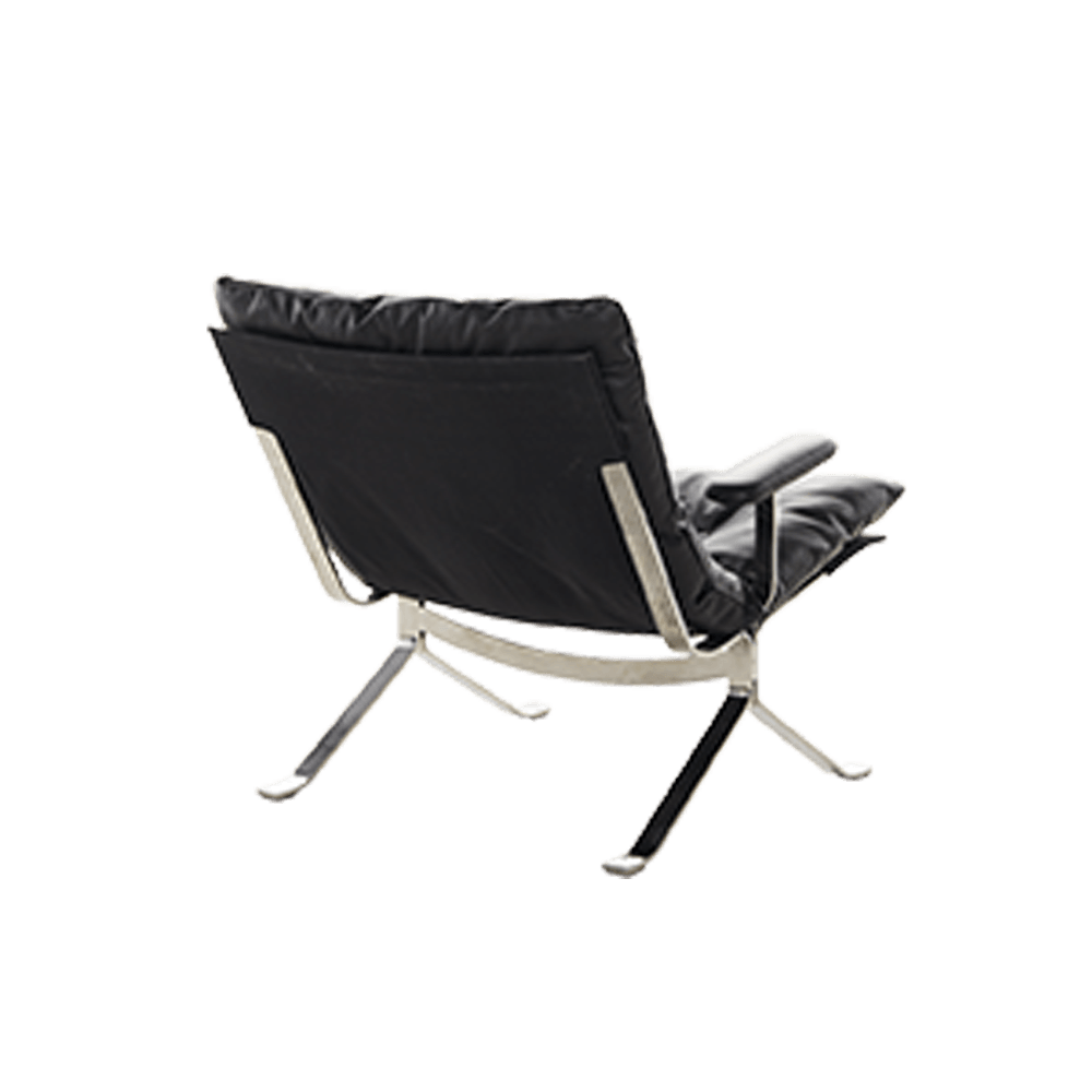 Omelette Black Lounge Modern Leather Chair