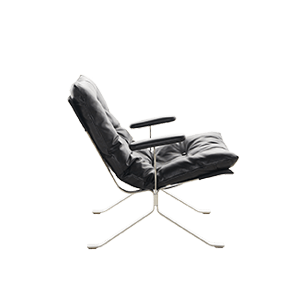 Omelette Black Lounge Modern Leather Chair