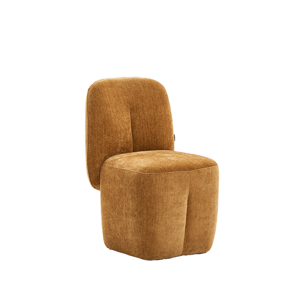 camel Vanity Chair With back