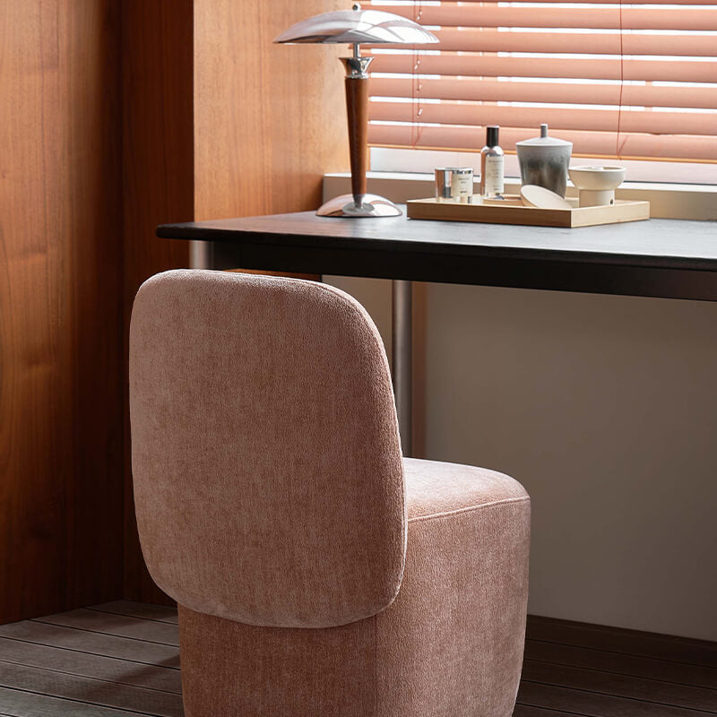 Pink Vanity Chair With Back