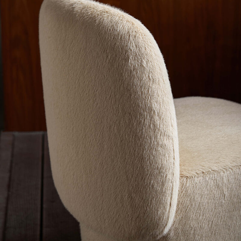 Light Khaki Vanity Chair With back