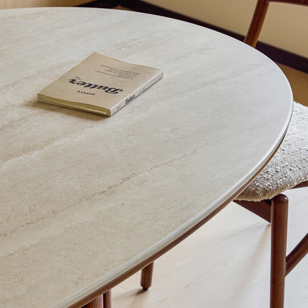 travertine dining table top