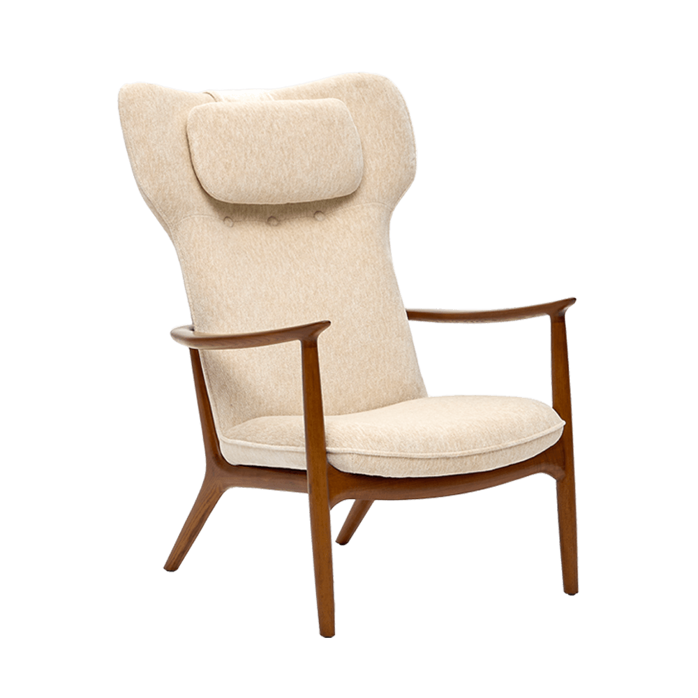 Qiyan Lounge Chair Lush-110 Coffee Brown Base Frame