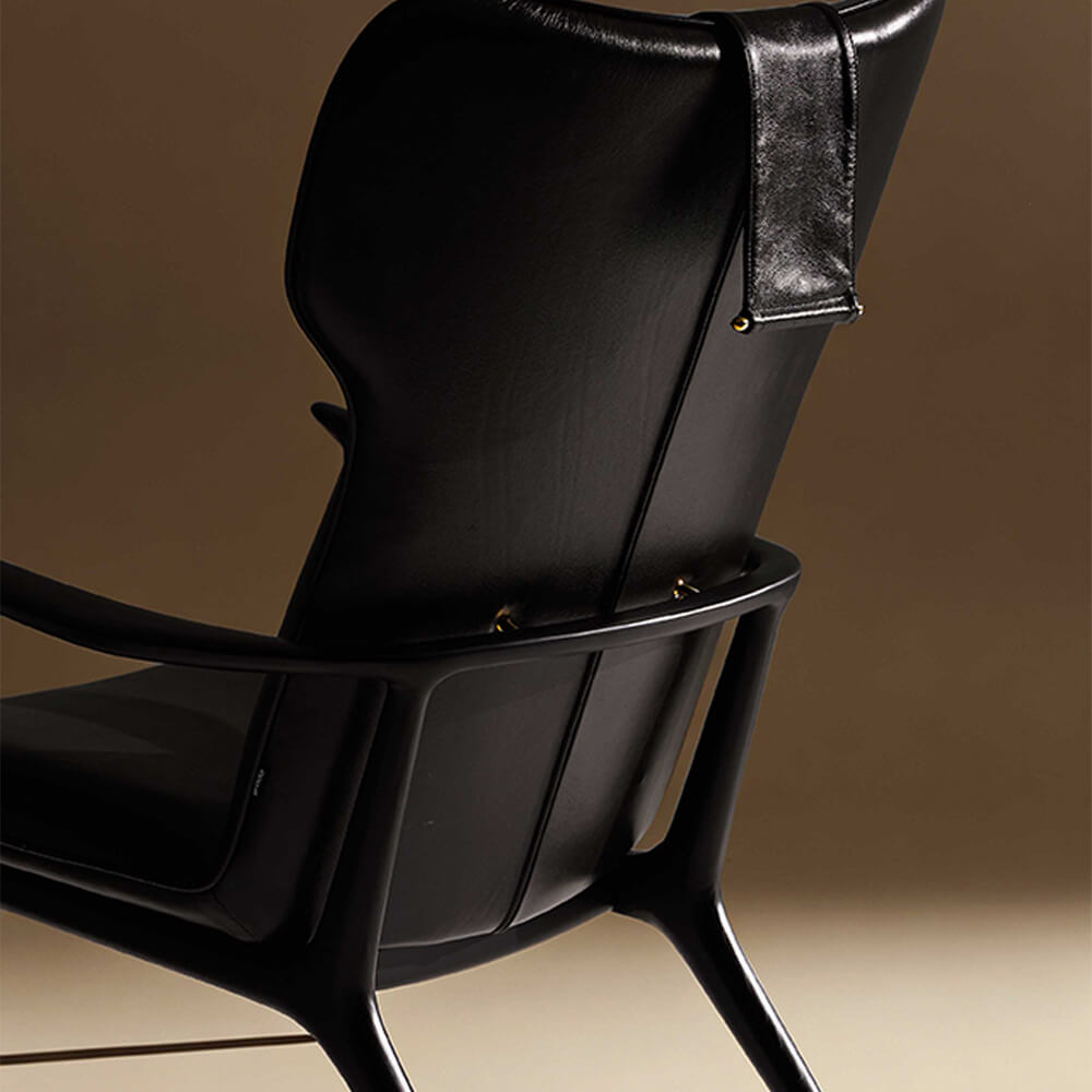 Qiyan Wing Back Lounge Chair Eastern Aesthetics Seating