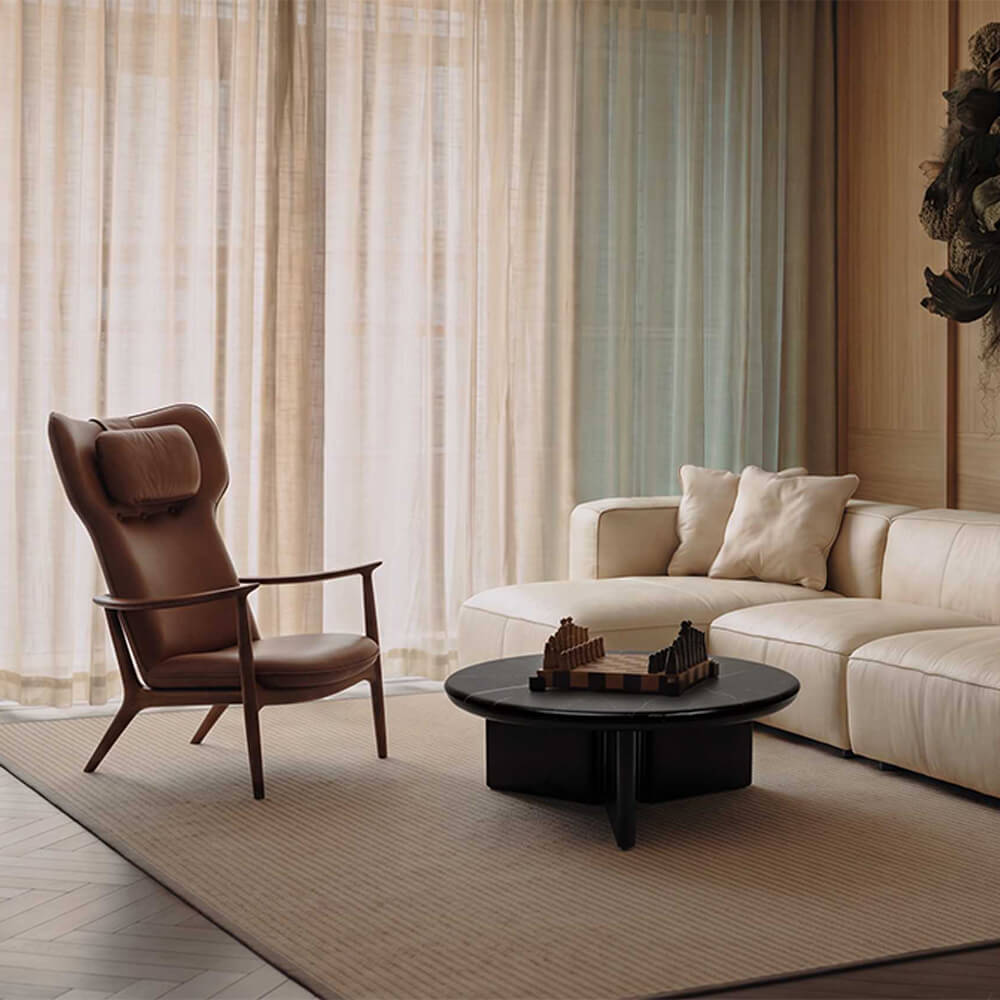 Qiyan Wing Back Lounge Chair Eastern Aesthetics Seating