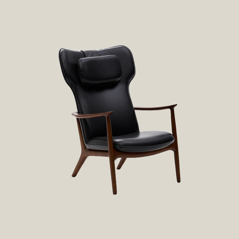 Qiyan Wing Back Lounge Chair Eastern Aesthetics Seating
