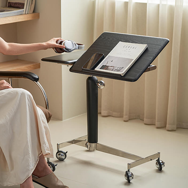 black wooden book stand for reading