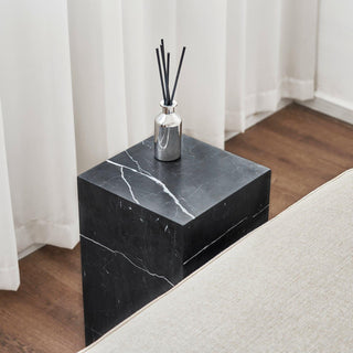 Sugar Cubes Coffee Table / Stand - Black-And-White Marble - 300*300mm - grado