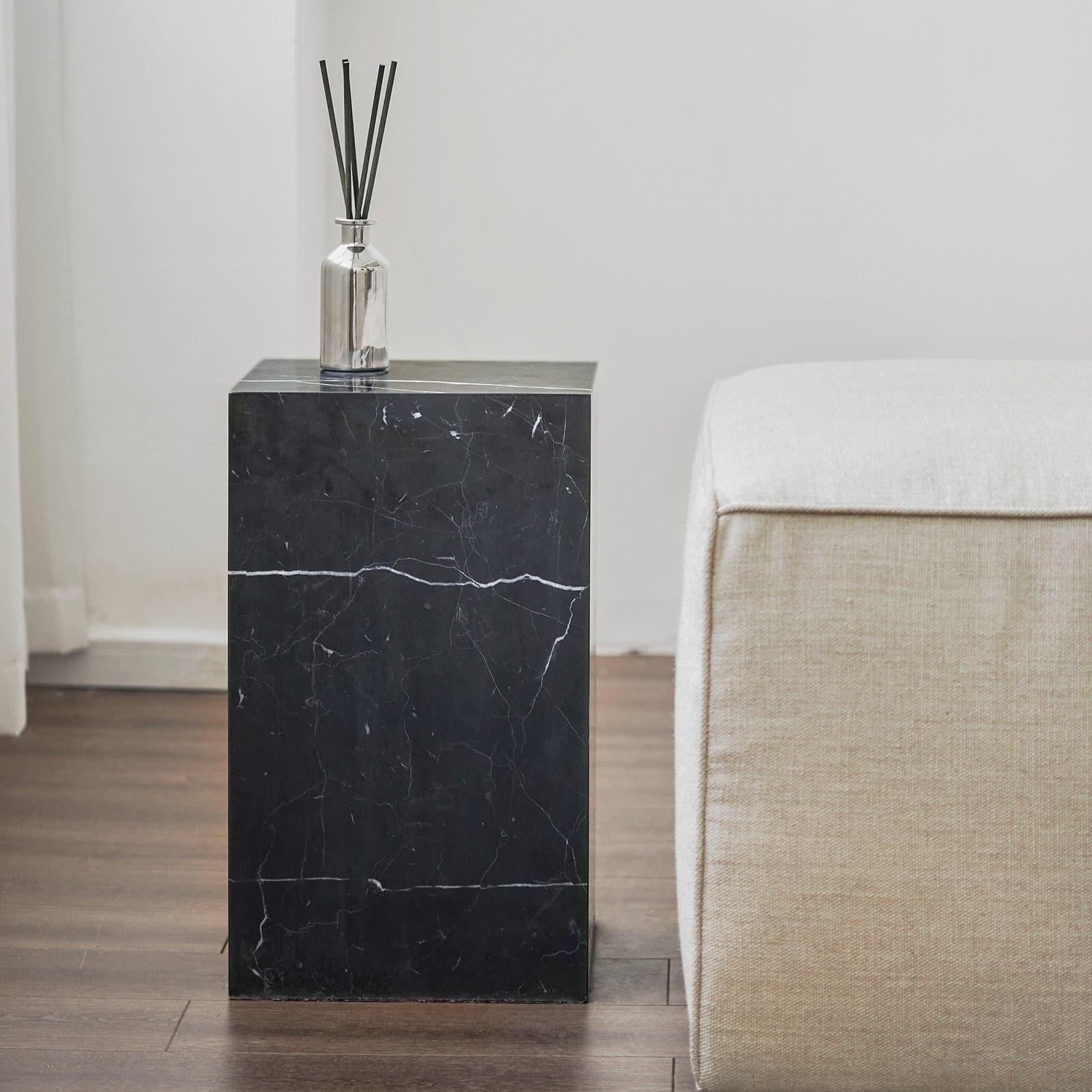 Sugar Cubes Coffee Table / Stand - Black-And-White Marble - 300*300mm - grado