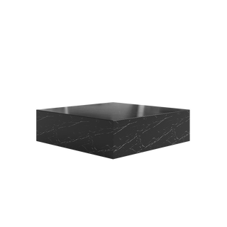 Table Basse / Carrée Sugar Cubes - Marbre Noir Et Blanc - 900*900mm