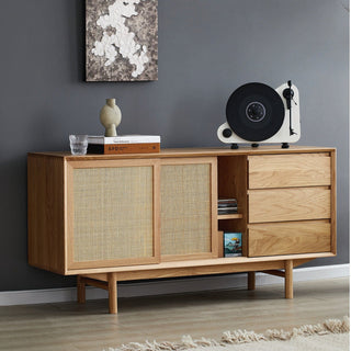Torii Sideboard with Woven Rattan Doors and Drawers3
