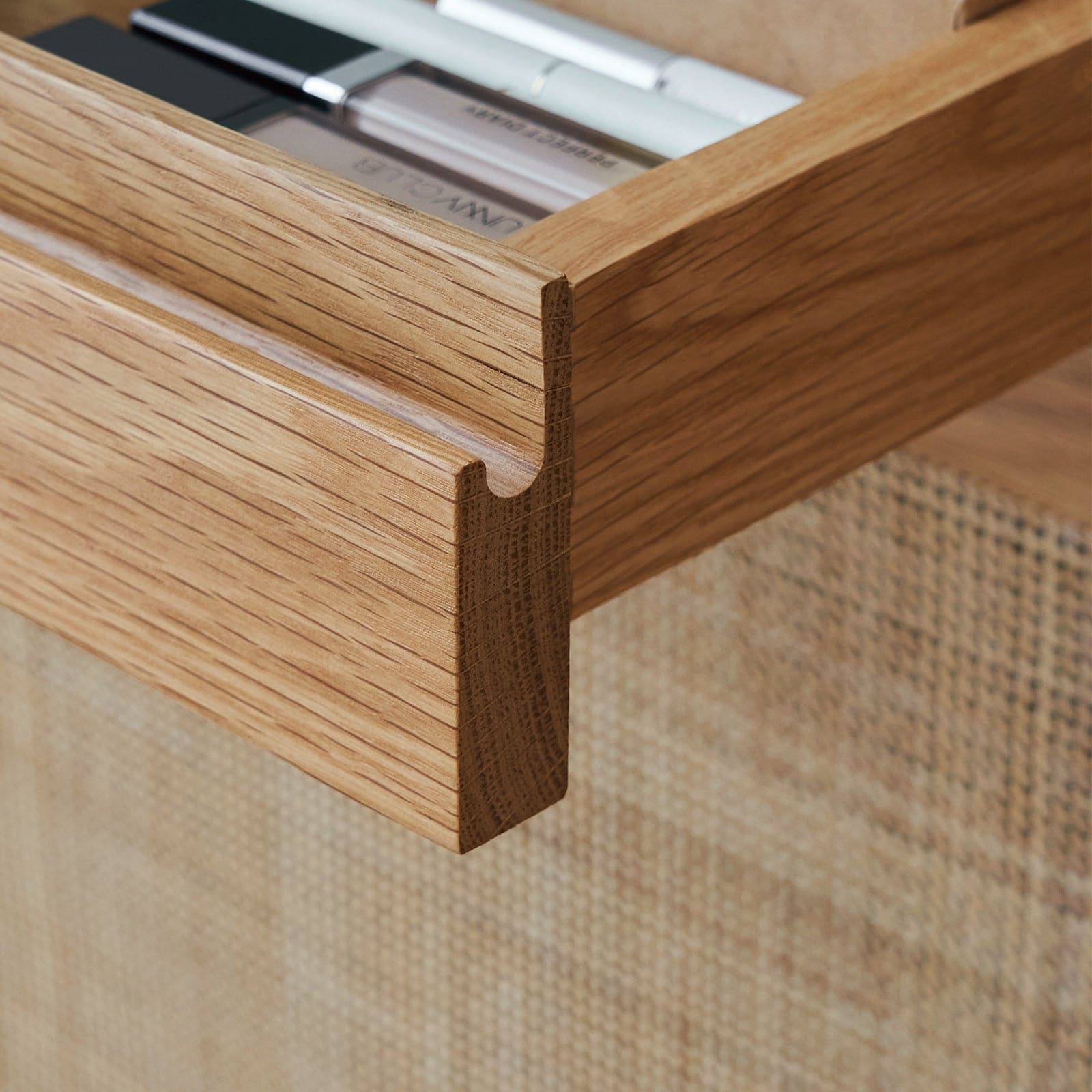 Torii Sideboard / Woven Rattan Doors & Glass Top - grado